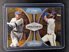 2019 Topps Chrome - Greatness Returns Bryce Harper, Ty Cobb #GRE-7 Gold /50
