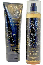 Bath  Body Works "Into The Night" Fragrance Mist Body Cream 2pc Set