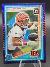 2025 Panini Optic Rated Rookie Tahj Brooks #268 RC Purple Shock Prizm Bengals RC