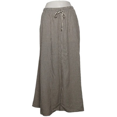 Max Studio, Maxirock, Größe: L, Schwarz/Beige, Leinen/Viskose, Karo, Damen #xtj
