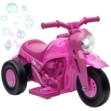 Ride on Motorcycle, 6V Ride on Bubble Car w/ Music, Pink