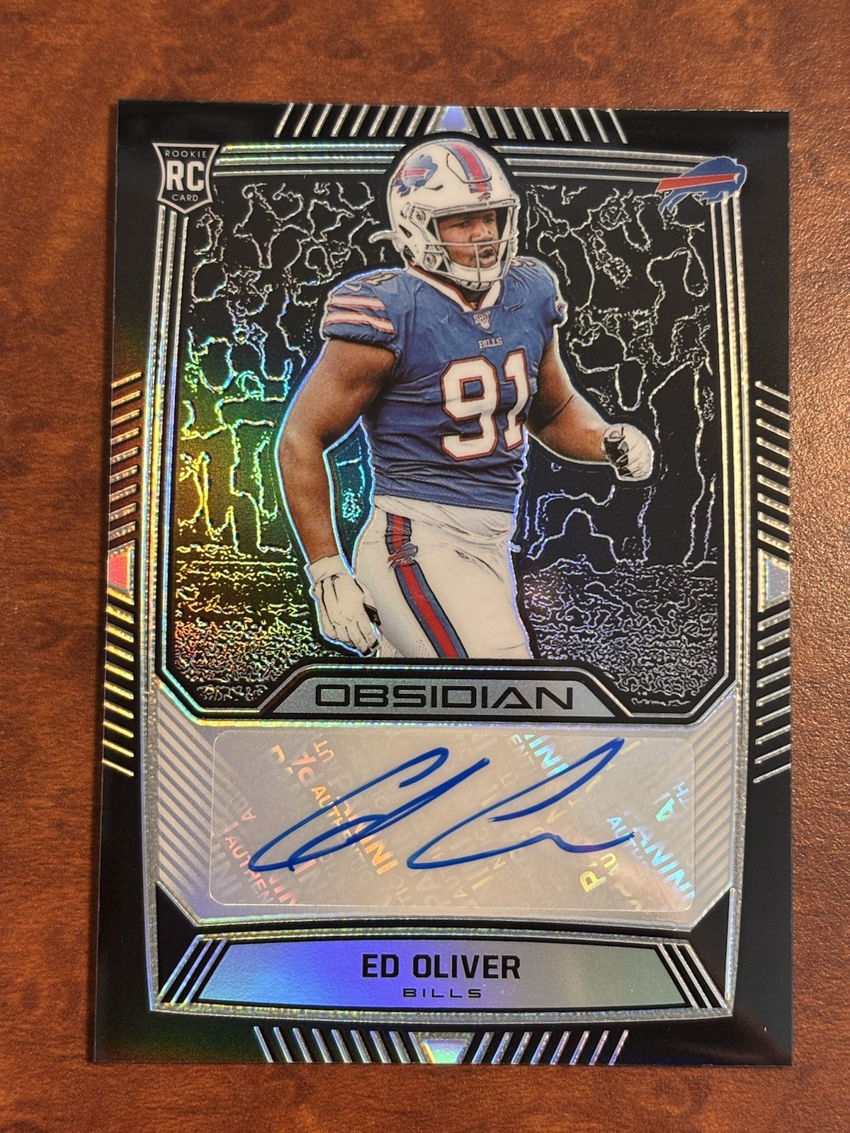 Ed Oliver Panini Obsidian Rookie Autos #EOL Base