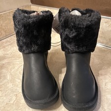 New Kids Boots Toddler Girls Stylish Button PU Fashion Shoe-