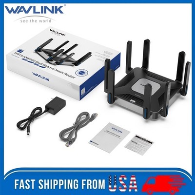 WAVLINK Wireless Router 6000Mbps WiFi 6 Gigabit Router 5GHz 2.4GHz Open VPN