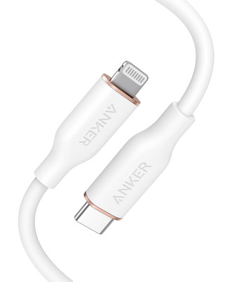 Anker 641 USB-C to Lightning Cable White MFi Certified (3ft, Flow, Silicone)