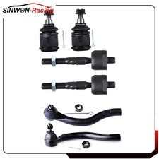 For 2003-05 06 07 Honda Accord 6Pcs Lower Ball Joints Steering Tie Rod End Kit