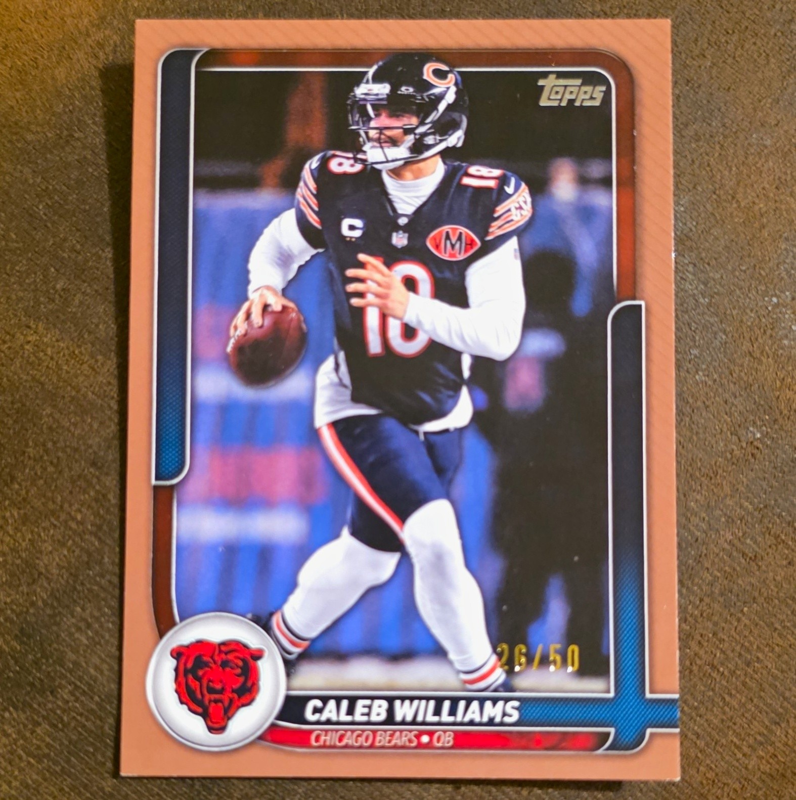 Topps Chrome Caleb Williams Copper Flagship #TFC-12 26/50 Bears NFL 2026