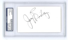 Vintage Entertainer • Joey Bishop • Signed Index Card PSA/DNA Certified