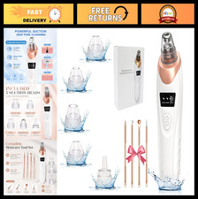 Rechargeable Pore Vacuum Blackhead Remover - 3 Suction Levels, 5 Heads, Skincare