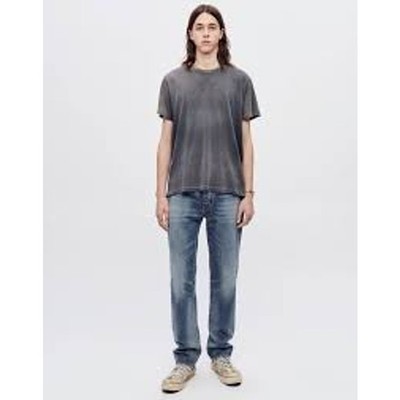 NWT RE/DONE Men's 1401 Straight Jeans - Mid Worn Light Blue   