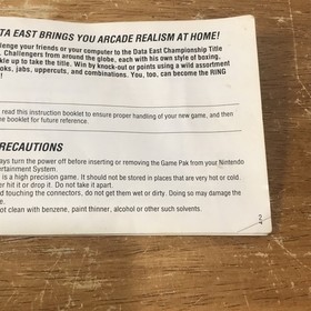 Ring King Instruction Manual Only Nintendo Nes Authentic