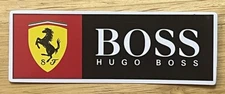 Hugo Boss Sticker. *Glossy* Size: 3.5”X 1.25inch. Free Ship W/Tracking. Self Adh