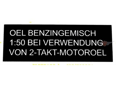 Puch Maxi MOGA Tankaufkleber Aufkleber Gemisch 1:50 Made in Germany