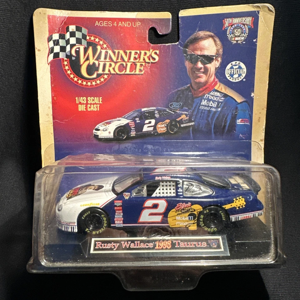 Winner's Circle RUSTY WALLACE #2 NASCAR 1:43 Elvis 1998 Taurus Race Car NIP Car - Image 3 of 4
