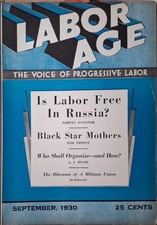 LABOR AGE, 1920s and 1930s original issues, RARE A. J. Muste Radical