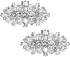 uxcell 2pcs Rhinestone Shoe Clips Detachable Elegant Shoes Charm Buckles... 