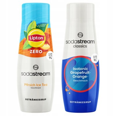 2x Sirup SodaStream Lipton Eistee Pfirsich Zero Zuckerfrei + Isotonisch