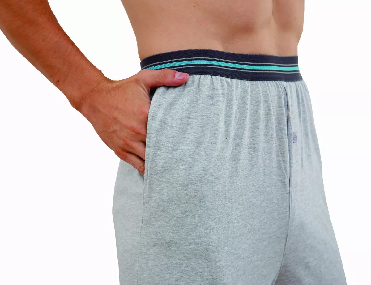 Men s 2 Jersey Elastic Waistband w. Pockets Button Fly Pajama