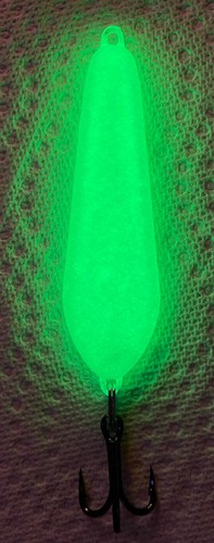 SUPER BRIGHT JIGGING CASTING UV GLOW IN THE DARK JIG SPOON SHARP RED TREBLE HOOK - 第 2/10 張圖片