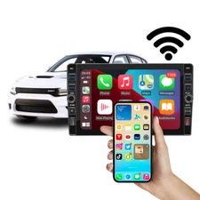 Double 2-Din 9" Android 32GB GPS Navi WiFi BT Stereo Radio Touch Screen CarPlay