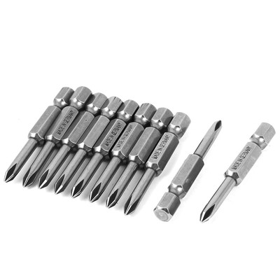 1/4'' Hex Shank 50mm Long 4mm Tip PH1 Magnetic Phillips screwdriver Bit 10pcs
