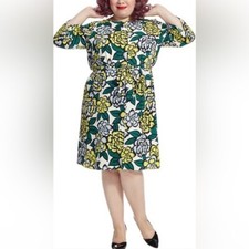 Adrianna Papell Yellow & Green Floral Gwyn Hotsell Floral Shirt Dress sz 18w