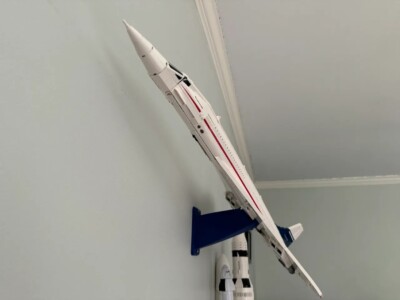 Wall Mount Display for Lego Concorde 10318 3D Printed