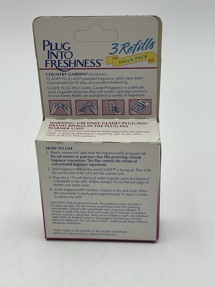 Glade Plugins Electric Gel Refills Country Garden Plug Ins