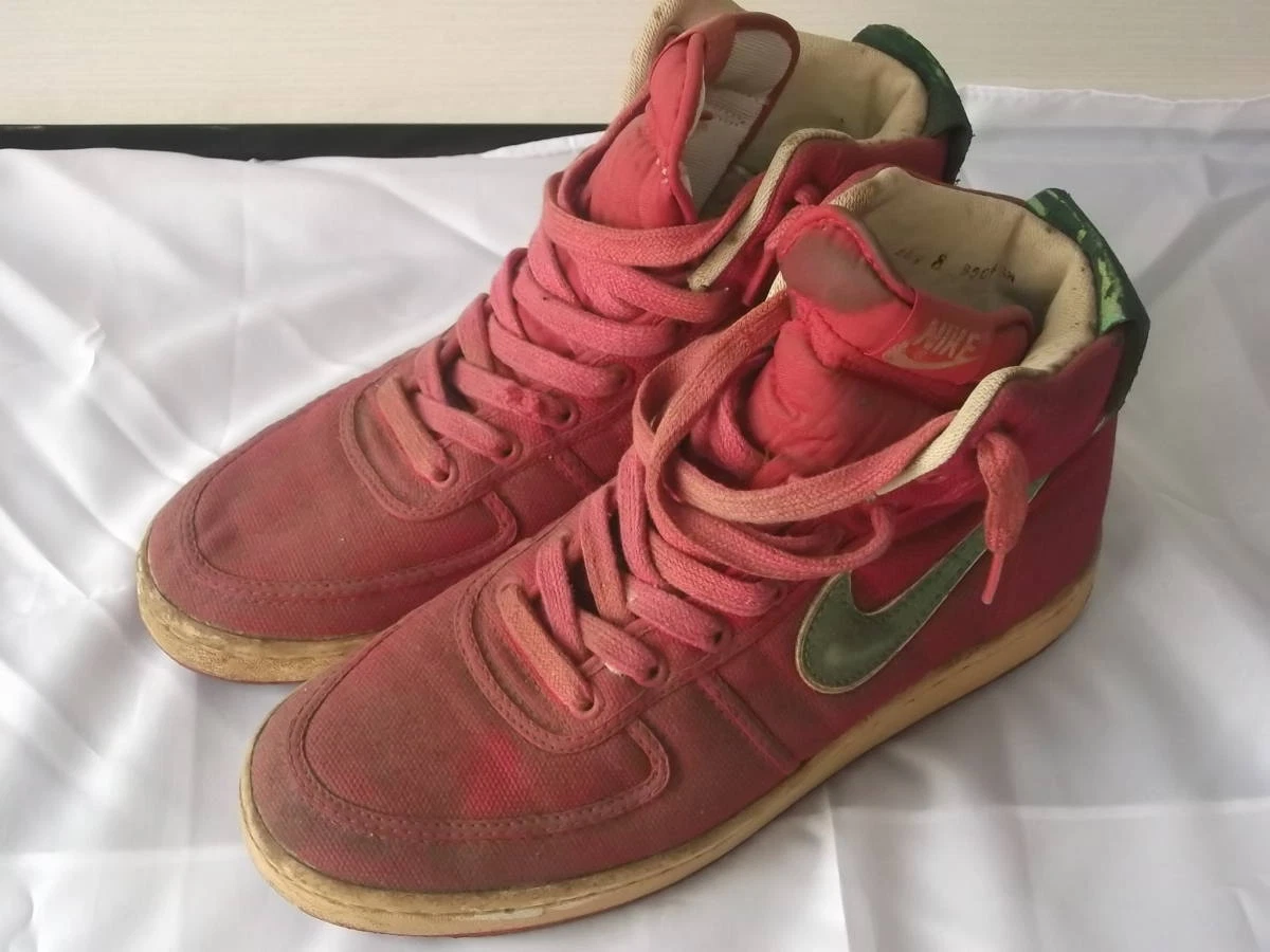 NIKE VANDAL HI ORIGINAL Red x Gold Men's sneakers US8 1985 Vintage Used