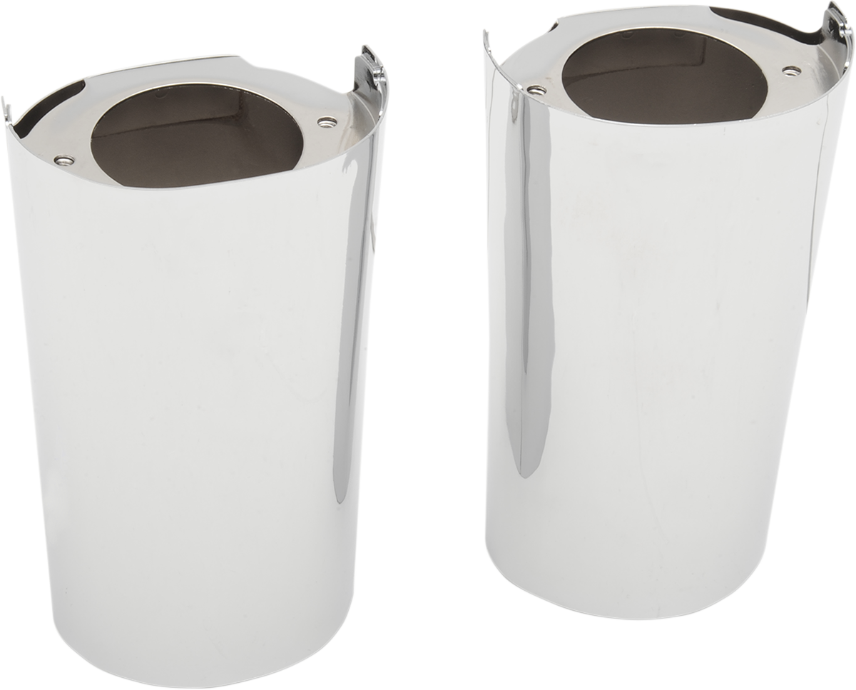 Drag Chrome Fork Tube Slider Covers Cowbells Harley Touring OE 45600003 45800023 eBay