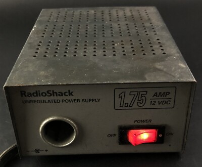RadioShack 1.75 Amp 12 Volt Unregulated Power Supply. 22-502A Ve9