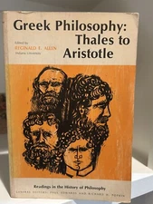 GREEK PHILOSOPHY THALES TO ARISTOTLE Third Printing 1967