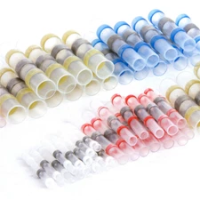 200Pcs Waterproof Solder Seal Sleeves Heat Shrink Butt Wire Connectors Terminals