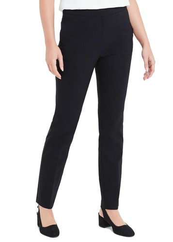 high waisted skinny black work trousers