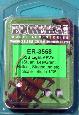 Eureka XXL 1/35 US Light AFVs Metal Towing Cable (Stuart, Lee/Grant, Hellcat etc