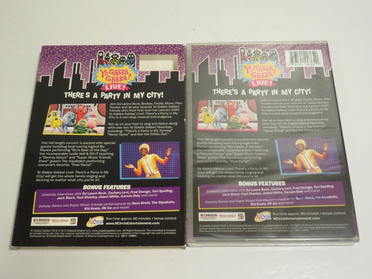 YO GABBA GABBA LIVE THERE'S A PARTY IN MY CITY NEW & SEALED