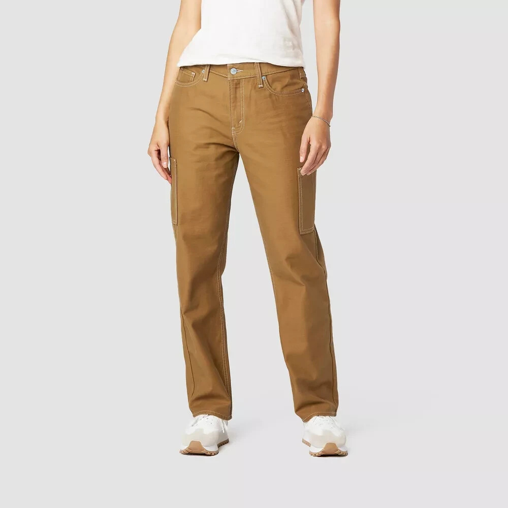 DENIZEN by Levi's Women's Mid-Rise 90's Loose Straight Jeans - Brown Size 12 thumbnail 4