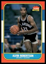 1986-87 Fleer #92 Alvin Robertson BASKETBALL San Antonio Spurs