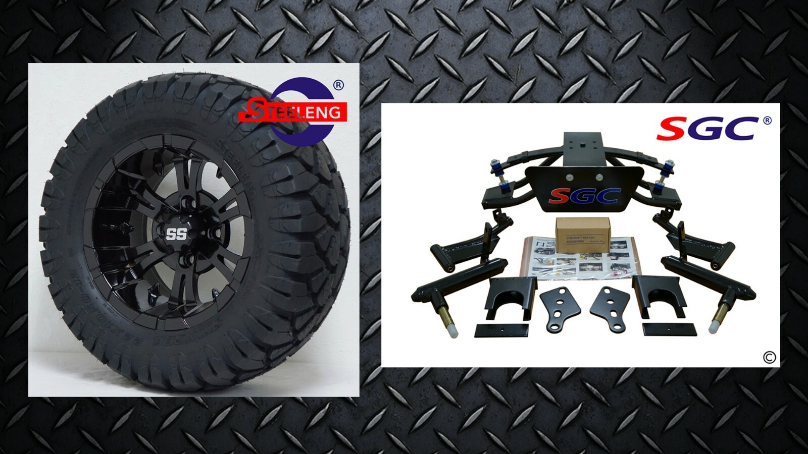 CLUB CAR PRECEDENT GOLF CART 6" SGC A-ARM LIFT KIT + 12" WHE