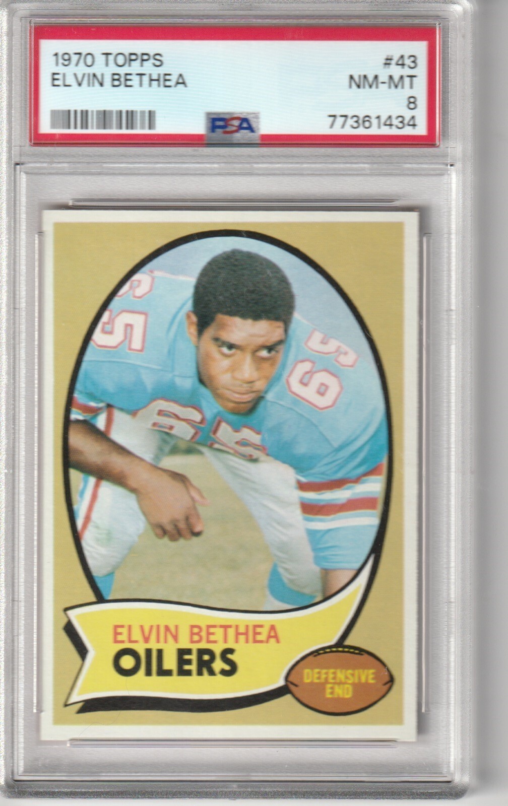 1970 Topps Elvin Bethea #43, PSA NM-MT 8