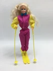Vintage Barbie w/ Winter Snow Ski Suit, Poles, Boots, & Skis