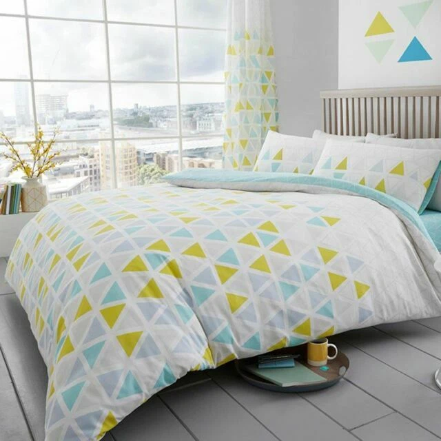 Blue Geometric Bedding Sets & Duvet Covers