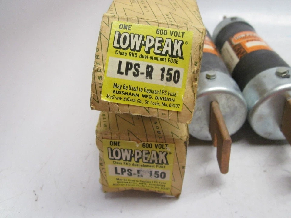 Lot of 2 Bussman Low-Peak LPS-R-150 Fuse Dual-Element LPS-R 150 - Image 3 of 4