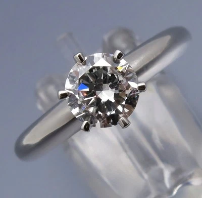 REIF-DESIGN - KLASSISCHER 0,64 CT. BRILLANT SOLITÄR RING - 950 PLATIN - ZEITLOS! - Bild 1 von 4