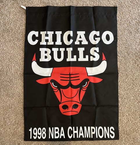 Chicago Bulls NBA 1998 Flag 2'X4' 90s. Michael Jordan Basketball - Imagen 3 de 6