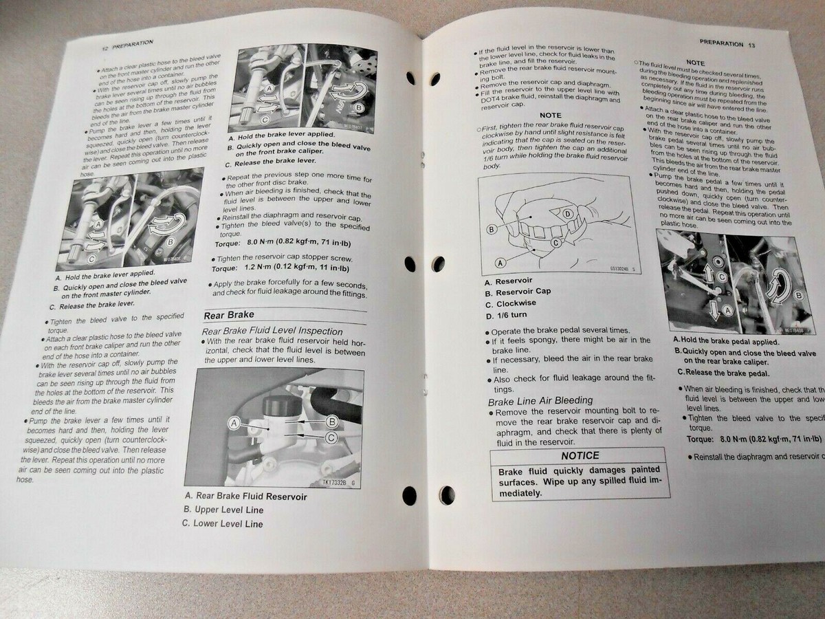 OEM Kawasaki Assembly Preparation Manual 2019 ZX636 Ninja ZX-6R