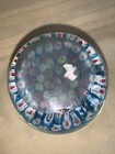 Vintage Murano Italian Venetian Glass Cane Millefiori Paperweight Label — photo 5