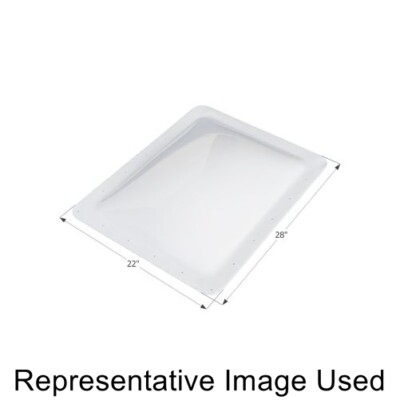 Icon 01853 RV Trailer Rectangular Outer Skylight 22'' x 28'' - White NEW