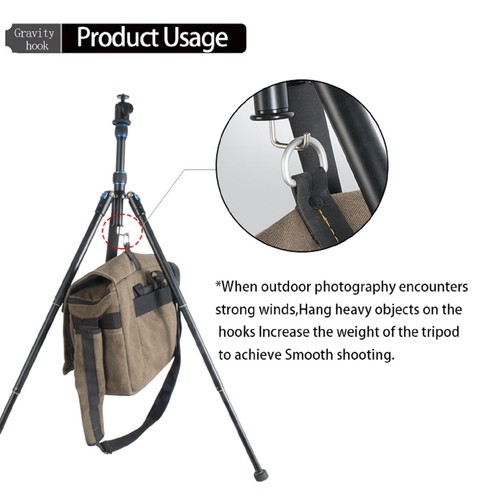 Stainless steel 3/8 interface Tripod Center Tripod Hook For Camera Tripod D - Picture 5 of 10