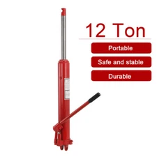 12 Ton Long Ram Hydraulic Jack Cherry Picker Manual Engine Hoist Lift Pump